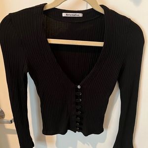 Reformation Gellar top / cardigan